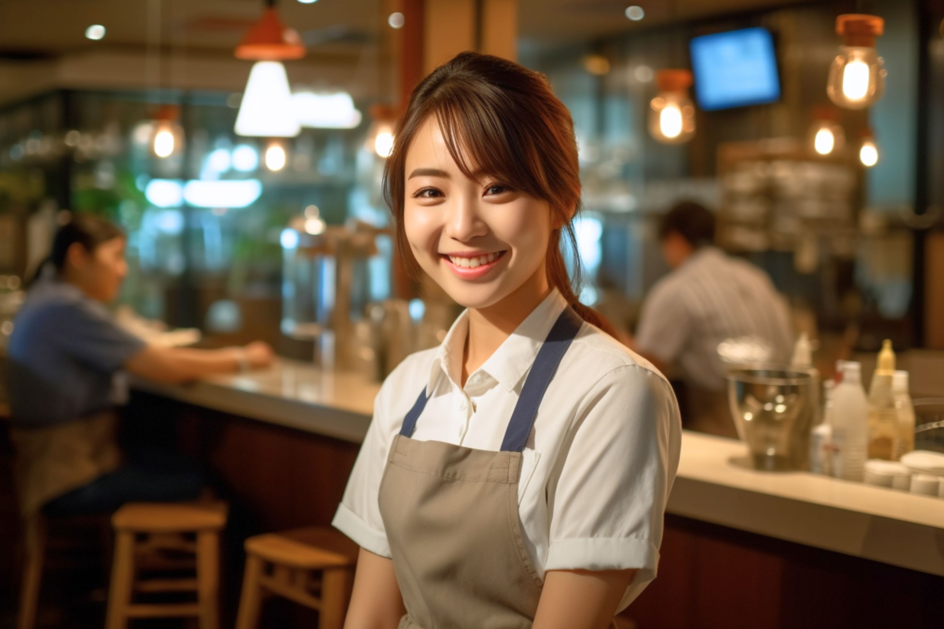 女性の店員の画像